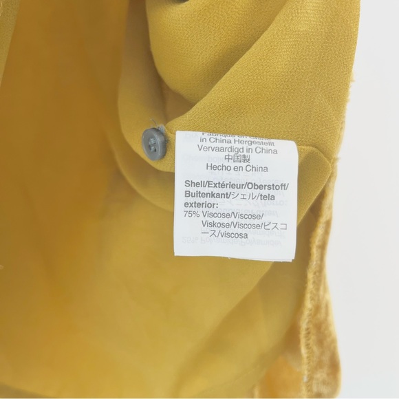 J. Crew Crushed Velvet Yellow Gold Loose Scoop Neck Tank Top Blouse 4 - Picture 5 of 8